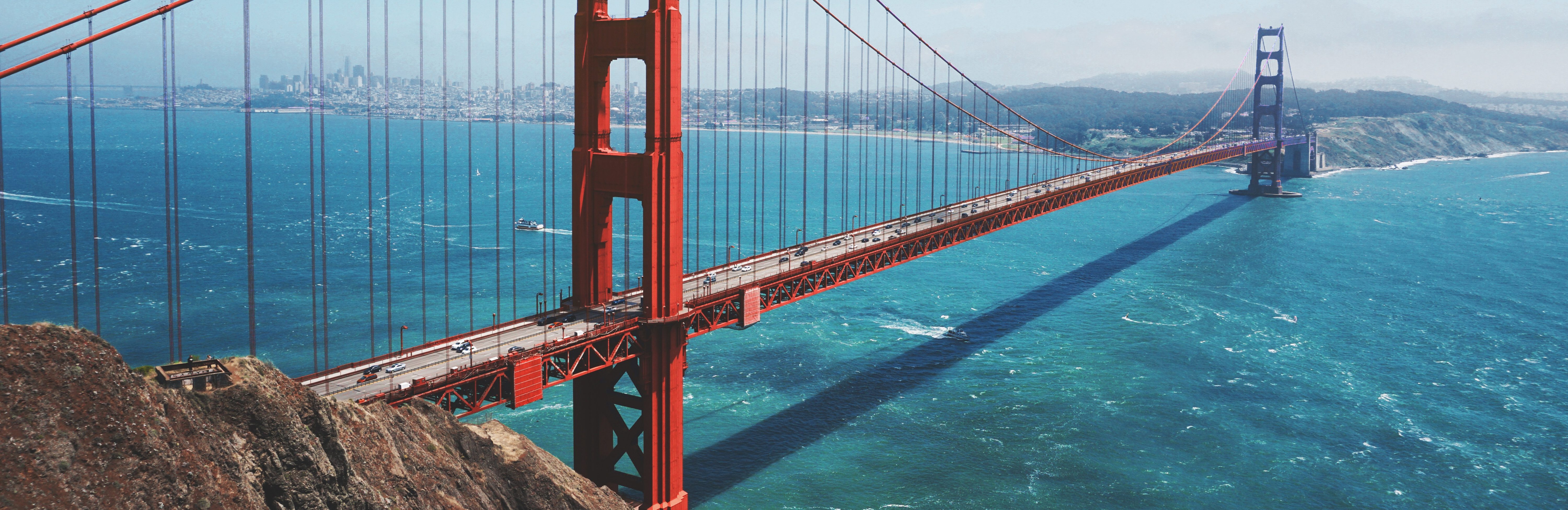 Red bridge over water